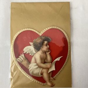 Valentines, vintage card. The card is 3 D